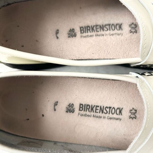 Birkenstock Saitama Penny Loafer White Patent Leather Size EU 40 US 9-9.5 Medium - Picture 7 of 9
